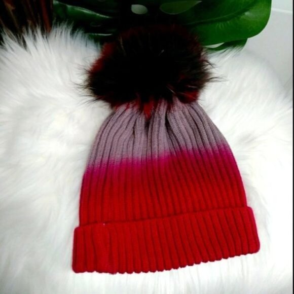 Zubii Hat beannie Hat Real Fur Pom Pom Ski Snow Snowboard - Picture 2 of 8